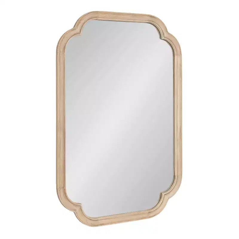 Kate &amp;#38; Laurel All Things Decor 24&amp;#34;X36&amp;#34; Glenby Scallop Wall Mirror Natural