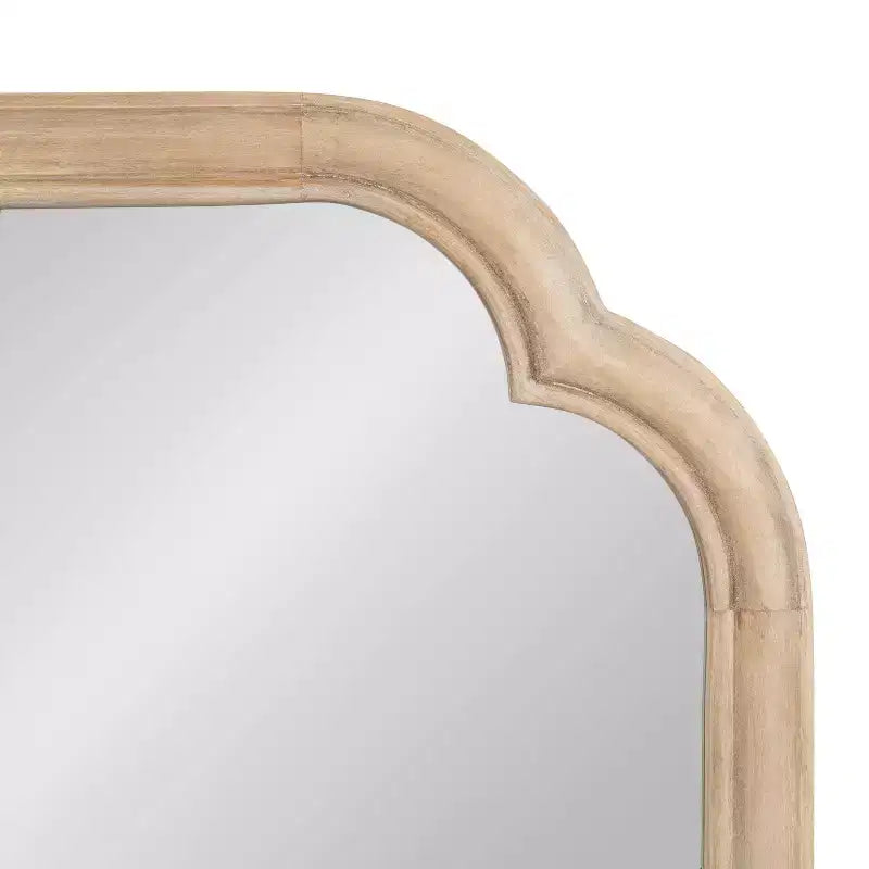 Miroir mural festonné naturel