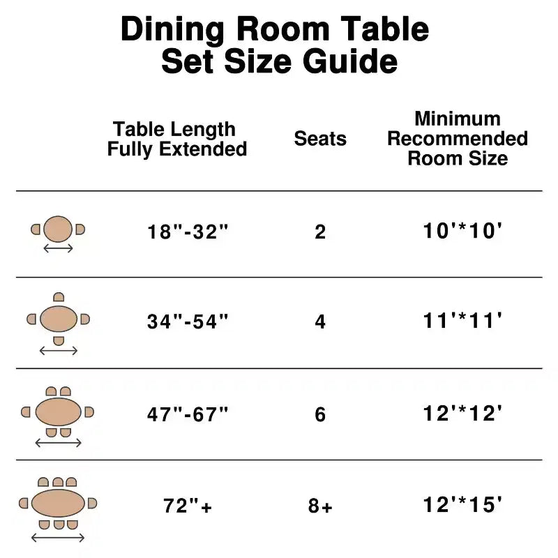 Table à manger de cuisine moderne du milieu du siècle pour 6 personnes