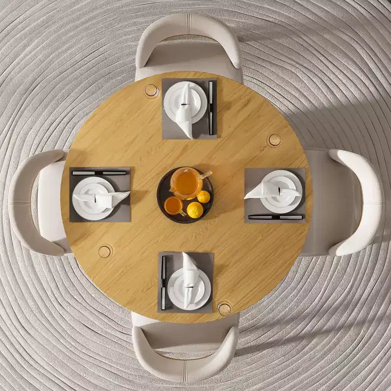 Table à manger de cuisine moderne du milieu du siècle pour 6 personnes