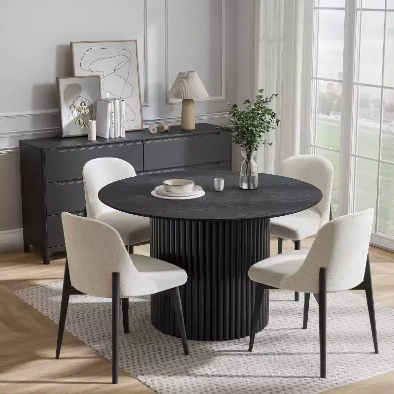 Table à manger de cuisine moderne du milieu du siècle pour 6 personnes