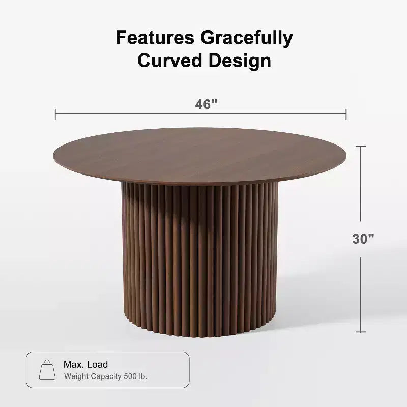 Table à manger de cuisine moderne du milieu du siècle pour 6 personnes