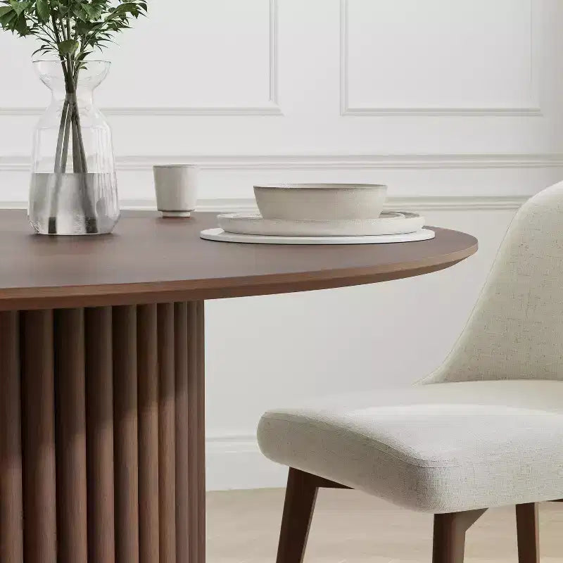 Table à manger de cuisine moderne du milieu du siècle pour 6 personnes