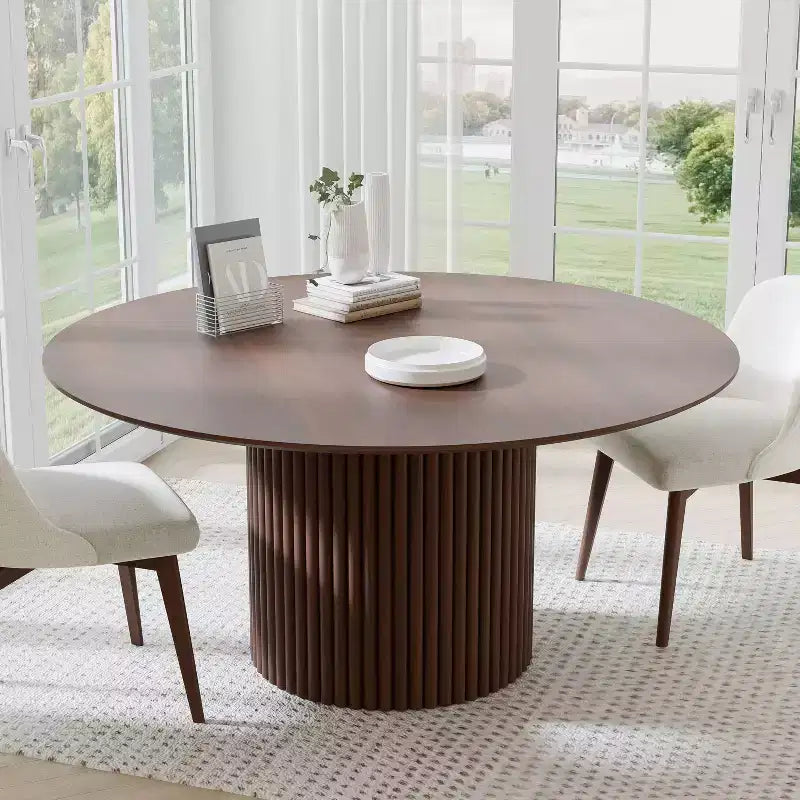 Table à manger de cuisine moderne du milieu du siècle pour 6 personnes