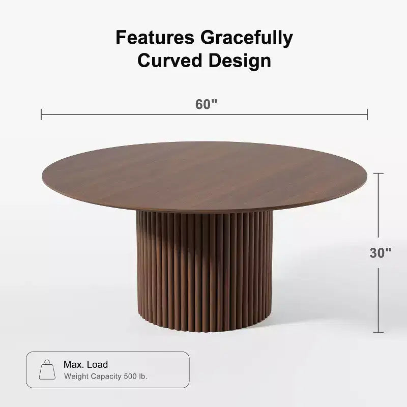 Table à manger de cuisine moderne du milieu du siècle pour 6 personnes