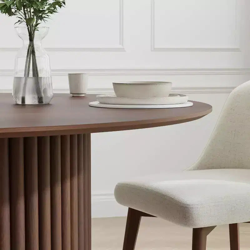 Table à manger de cuisine moderne du milieu du siècle pour 6 personnes