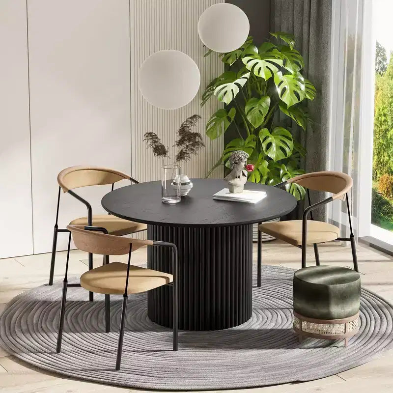 Table à manger de cuisine moderne du milieu du siècle pour 6 personnes