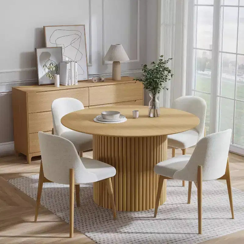 Table à manger de cuisine moderne du milieu du siècle pour 6 personnes