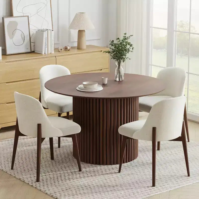 Table à manger de cuisine moderne du milieu du siècle pour 6 personnes