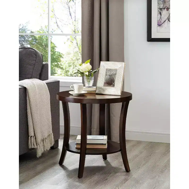 Ensemble table basse ovale 3 pièces contemporaine avec tables d'appoint, expresso