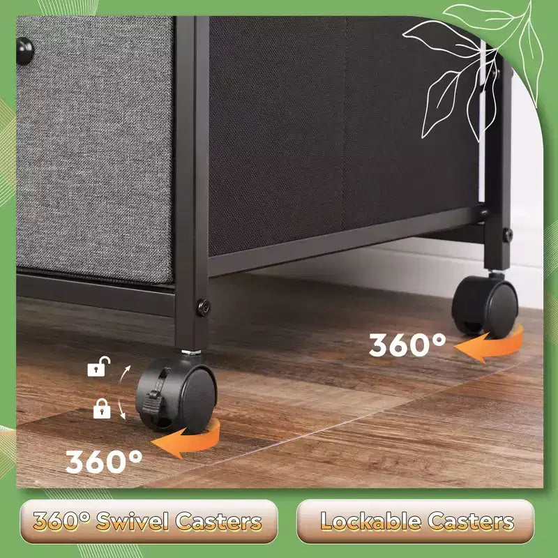 Meuble Classeur Mobile à 3 Tiroirs, Support d'Imprimante Roulant avec Étagère de Rangement Ouverte pour Bureau à Domicile