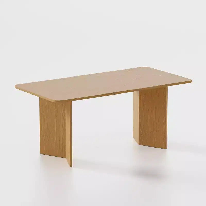 Table à manger ovale en bois massif pour 6, table de cuisine de style moderne du milieu du siècle, table de réunion pour salon, salle à manger, bureau à domicile