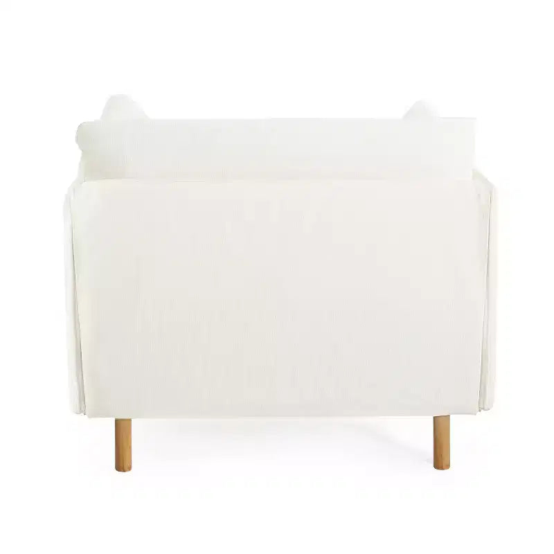 Fauteuil d'appoint moderne rembourré avec coussins moelleux et pieds en bois robustes, chaise de salon confortable