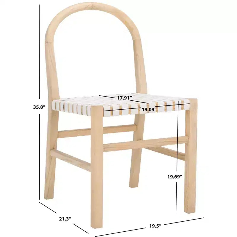 Chaise de salle à manger Blanc/Naturel