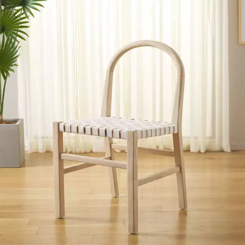Chaise de salle à manger Blanc/Naturel