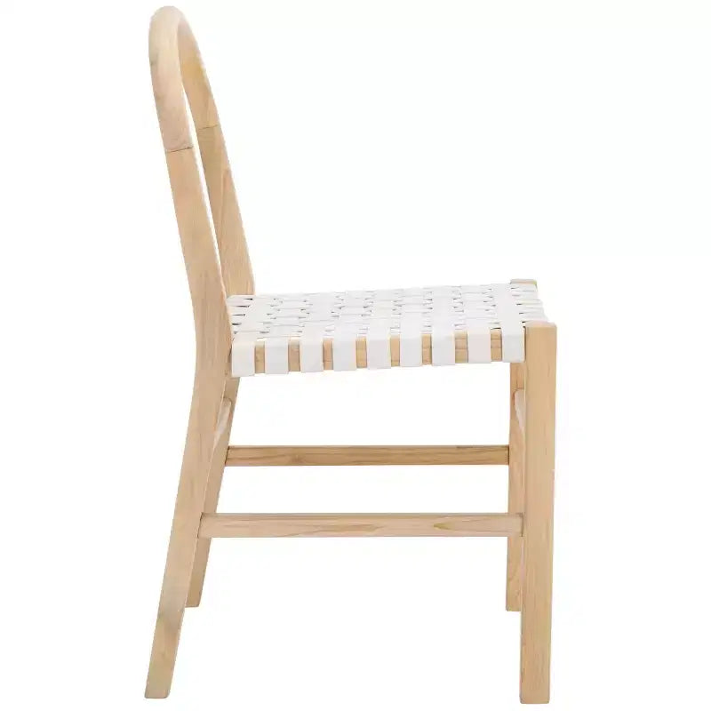 Chaise de salle à manger Blanc/Naturel