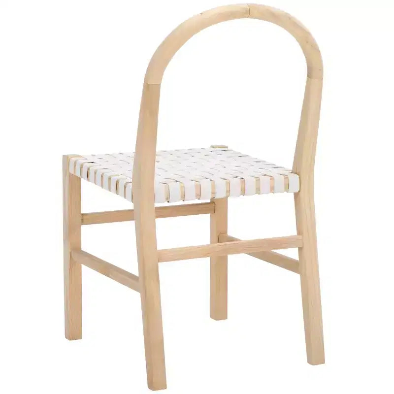 Chaise de salle à manger Blanc/Naturel