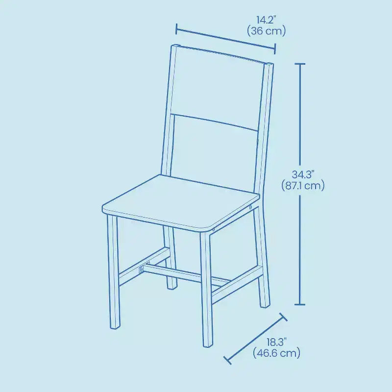Chaise de salle à manger Chaises en bois rustique avec structure en acier, faciles à assembler, assise confortable, chaise de ferme moderne
