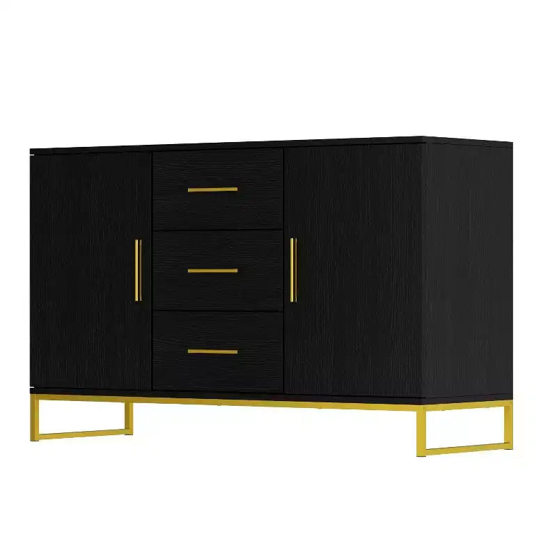 Meuble de rangement noir pour cuisine, buffet, armoire