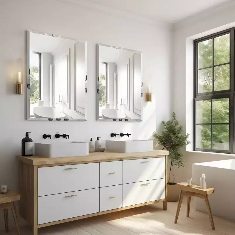 Armoire à pharmacie en plastique à porte simple avec miroir, montage en surface ou encastré, meuble de salle de bain avec 2 étagères réglables en plastique, blanc