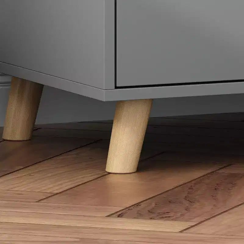 Table à langer Famapy avec poignées en cuir, grand plan de travail, trois tiroirs, grand espace de rangement, armoire de rangement