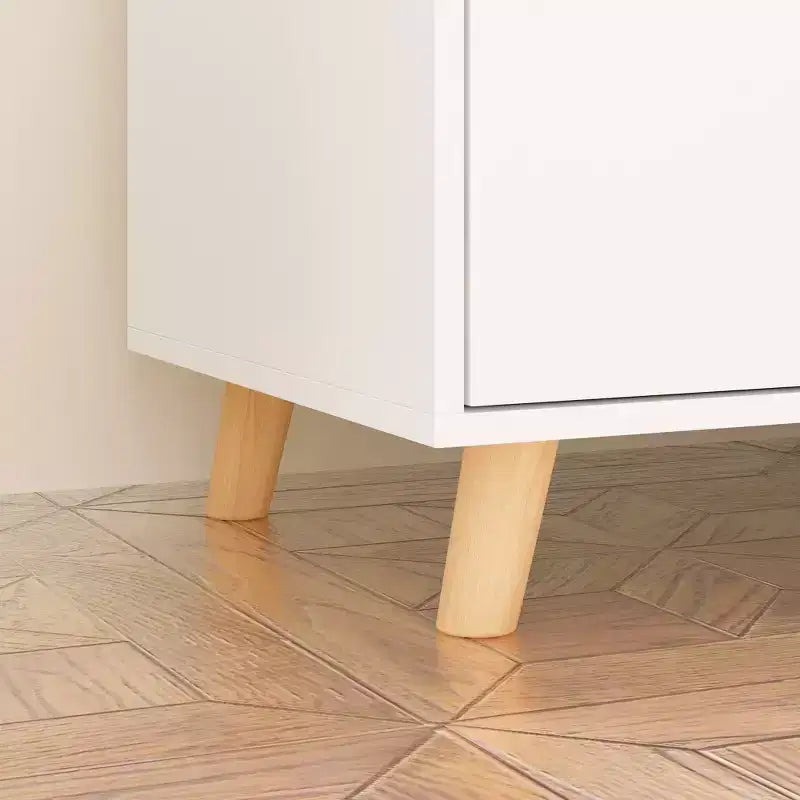 Table à langer Famapy avec poignées en cuir, grand plan de travail, trois tiroirs, grand espace de rangement, armoire de rangement