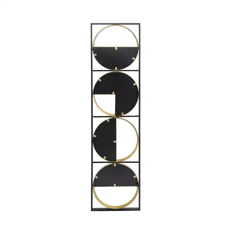 Miroir mural en métal noir perlé de 120 cm