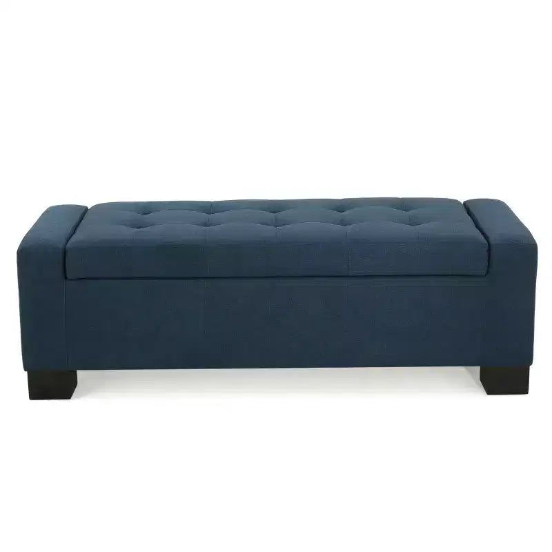 Banc de rangement rectangulaire avec coussin rembourré épais, banc d'entrée avec charnières à pression, banc de bout de lit