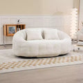 Canapé pouf à dossier haut, pouf inclinable 2 places de 150 cm avec rembourrage en mousse à mémoire de forme, canapé confortable pour salon et chambre