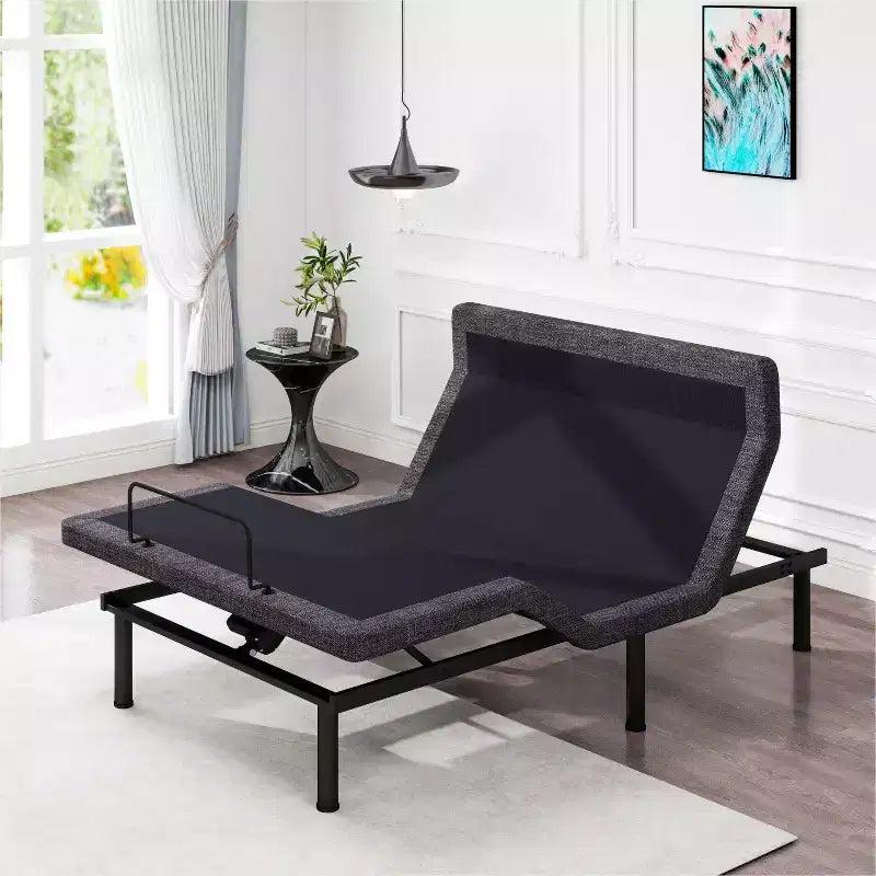 Sommier articulé, cadre de lit réglable avec inclinaison de l'oreiller, commande intelligente par application, massage, zéro gravité, anti-ronflement, ports USB