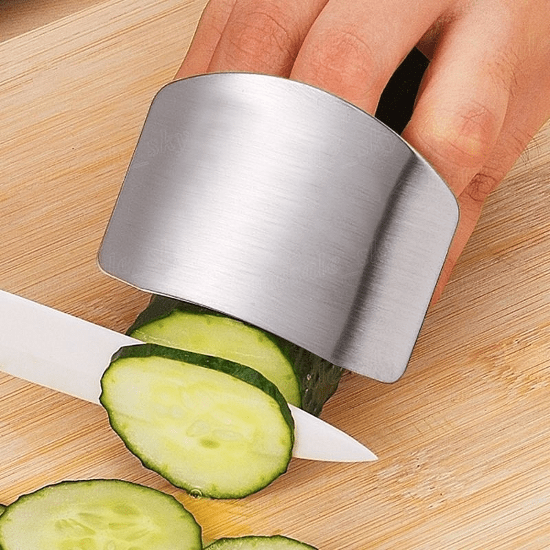 Finger Guard Stainless Steel Finger Guard For Slicing Reusable Finger Guard Kitchen Finger Guard Metal Finger Guard Cutting Protector Safety Cutting Tools Kitchen Accessaries Kitchen Tools