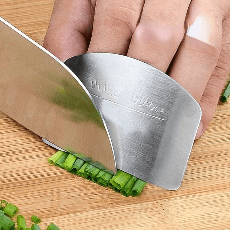 Finger Guard Stainless Steel Finger Guard For Slicing Reusable Finger Guard Kitchen Finger Guard Metal Finger Guard Cutting Protector Safety Cutting Tools Kitchen Accessaries Kitchen Tools