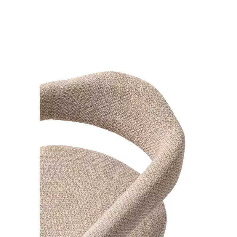 Fauteuils de salle à manger modernes en tissu tweed poussière d'or