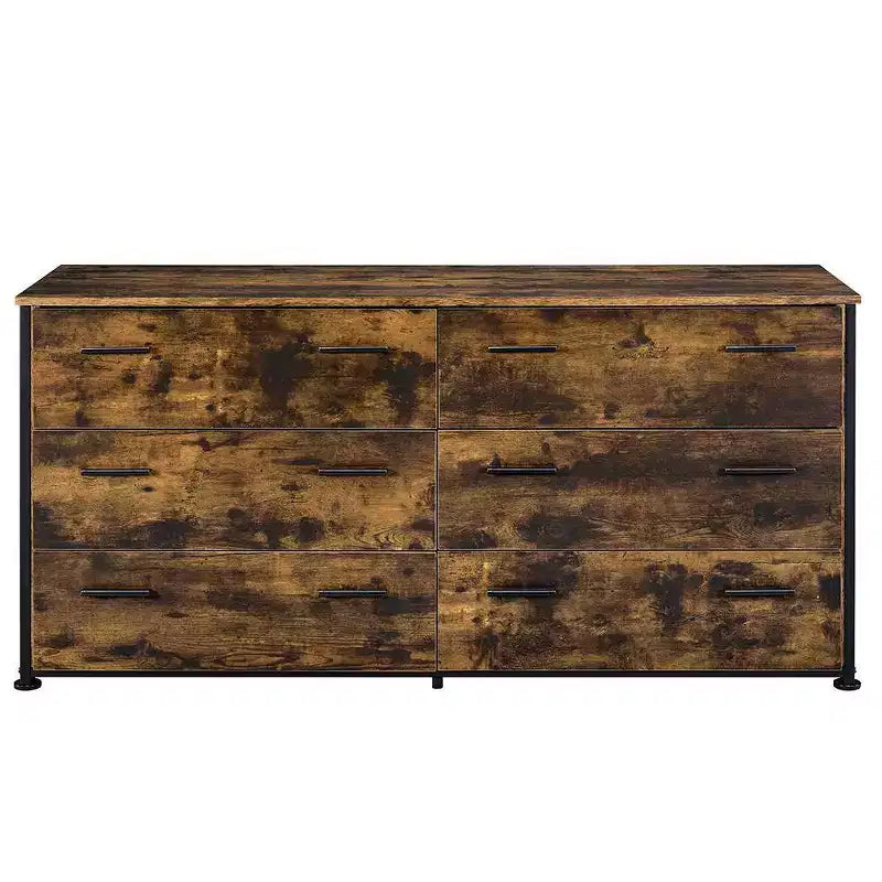 Commode Chêne Rustique/Finition Noire