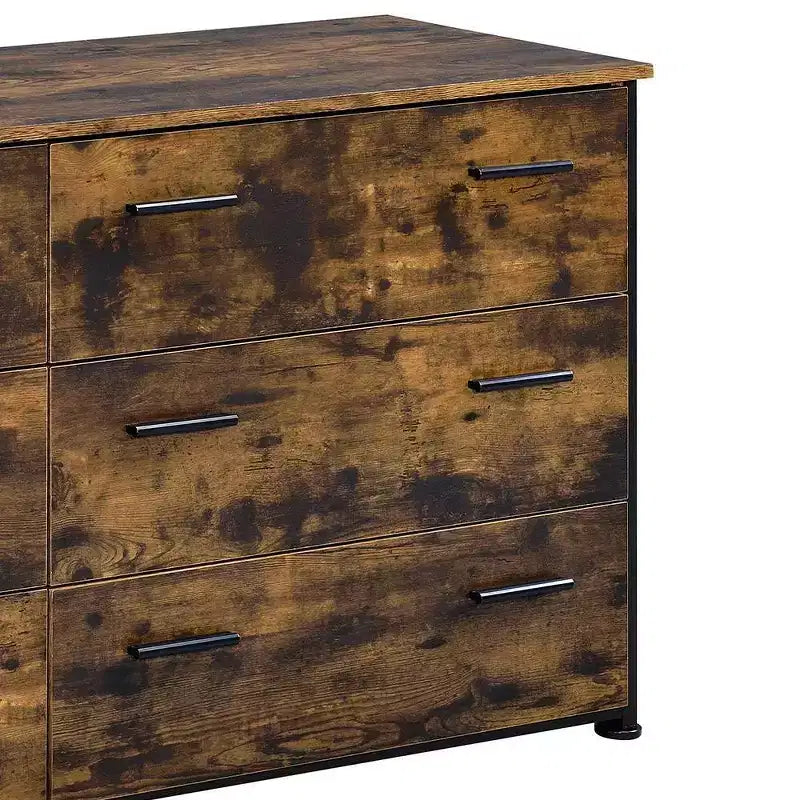Commode Chêne Rustique/Finition Noire