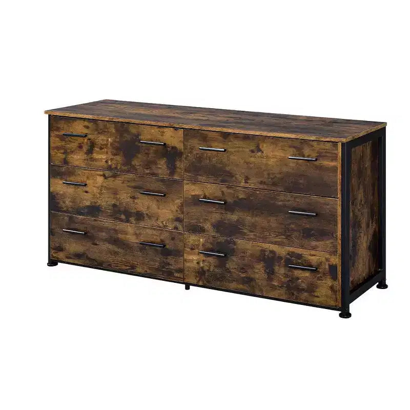 Commode Chêne Rustique/Finition Noire