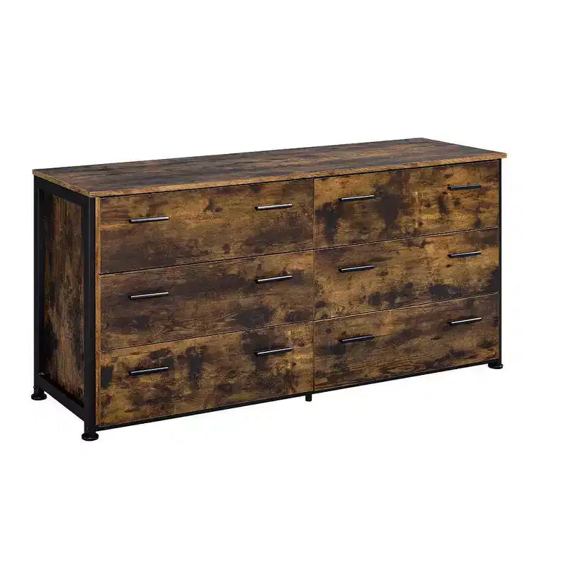 Commode Chêne Rustique/Finition Noire