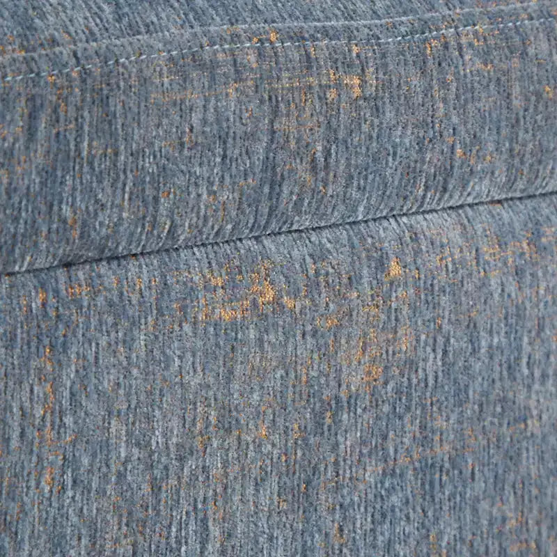 Banc en tissu doré/bleu