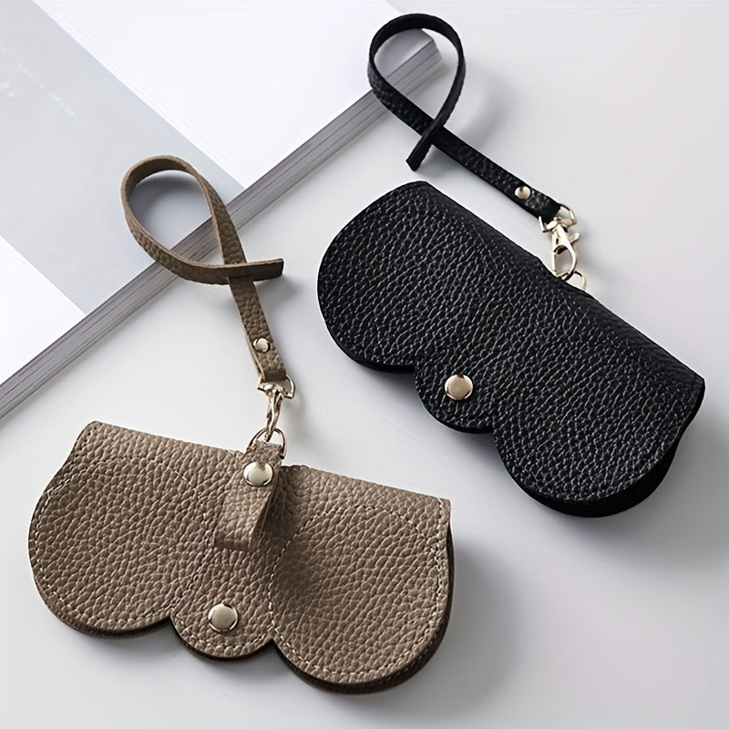 Lychee Embossed Glasses Bag Cute PU Leather Sunglasses Reading Glasses Pouch Cover Travel Eyewear Accessory