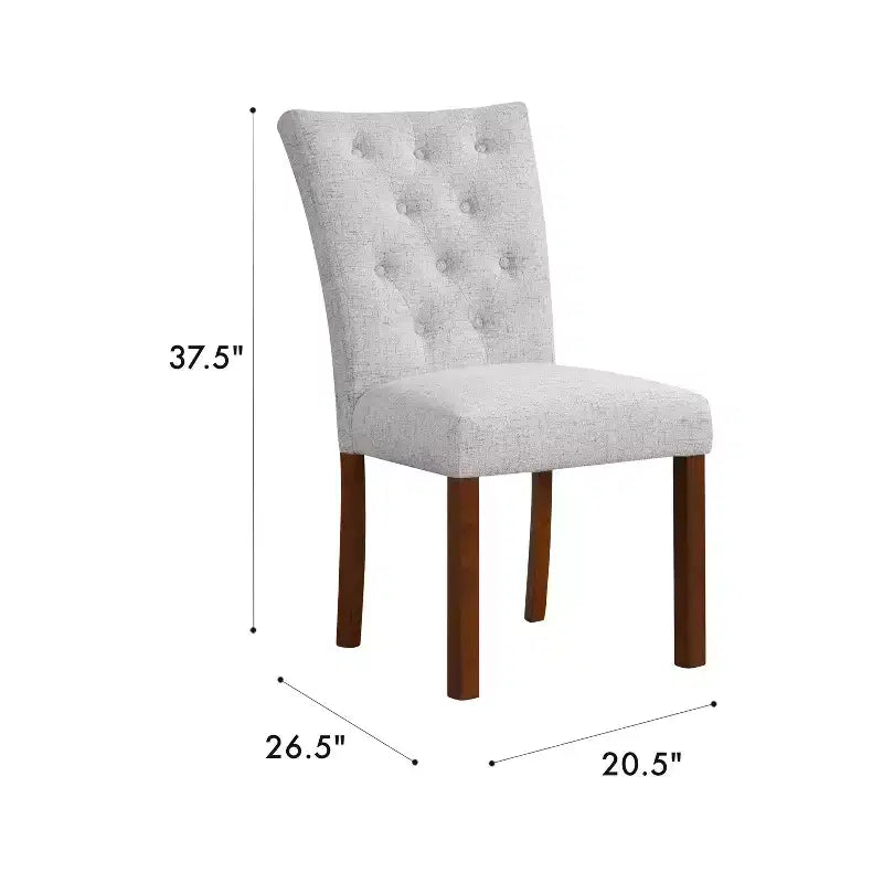 Lot de 2 chaises de salle à manger Parsons à dossier touffeté Cadre en contreplaqué, capacité de 136 kg