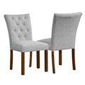 HomePop Set of 2 Tufted Back Parsons Dining Chairs Plywood Frame, 300 lbs Capacity