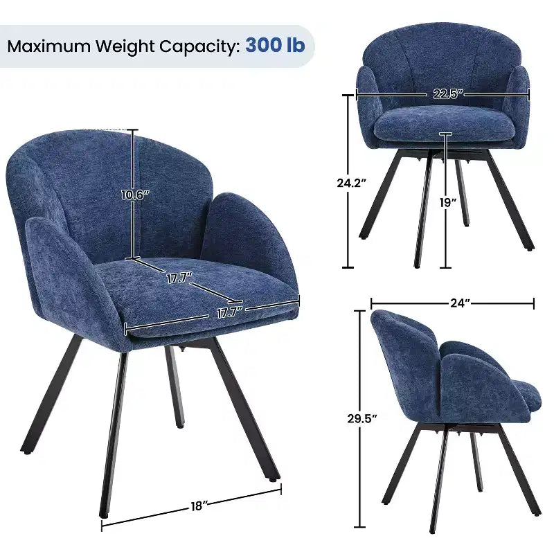 Fauteuil d'appoint en chenille en forme de fleur