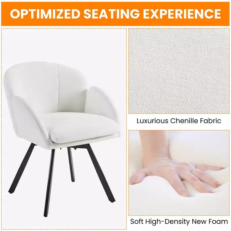 Fauteuil d'appoint en chenille en forme de fleur