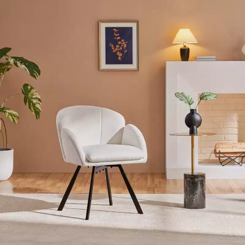 Fauteuil d'appoint en chenille en forme de fleur