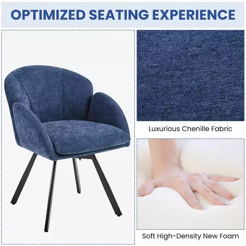 Fauteuil d'appoint en chenille en forme de fleur