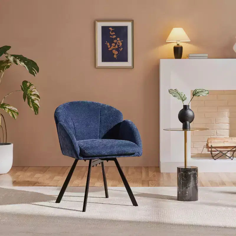 Fauteuil d'appoint en chenille en forme de fleur