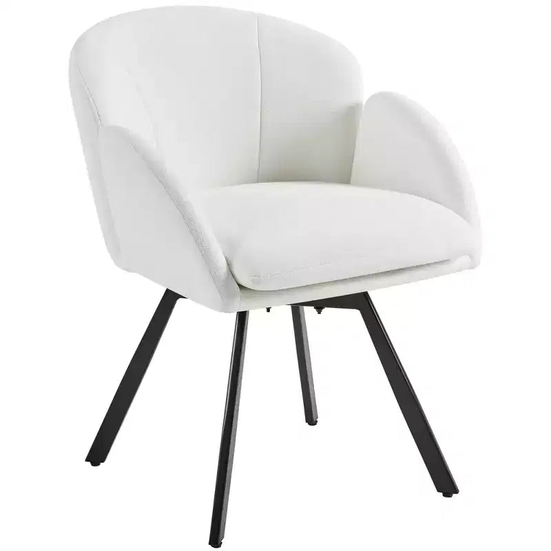 Yaheetech Flower-shaped Chenille Accent Armchair