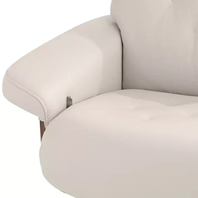 Fauteuil inclinable et pivotant Eggshell avec repose-pieds