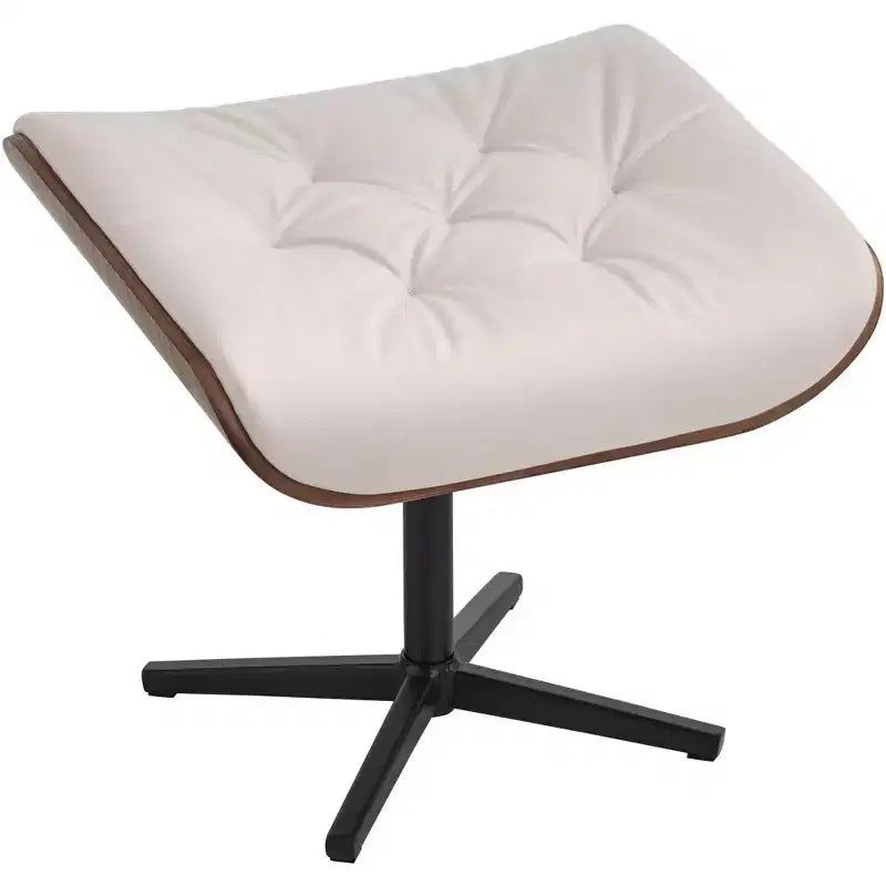 Fauteuil inclinable et pivotant Eggshell avec repose-pieds
