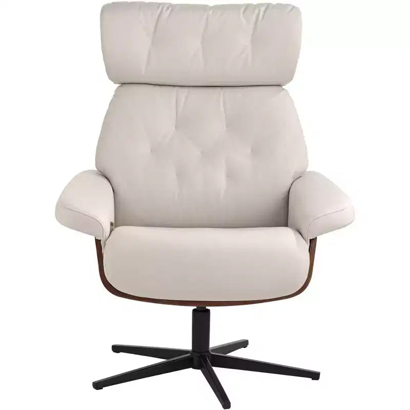 Fauteuil inclinable et pivotant Eggshell avec repose-pieds
